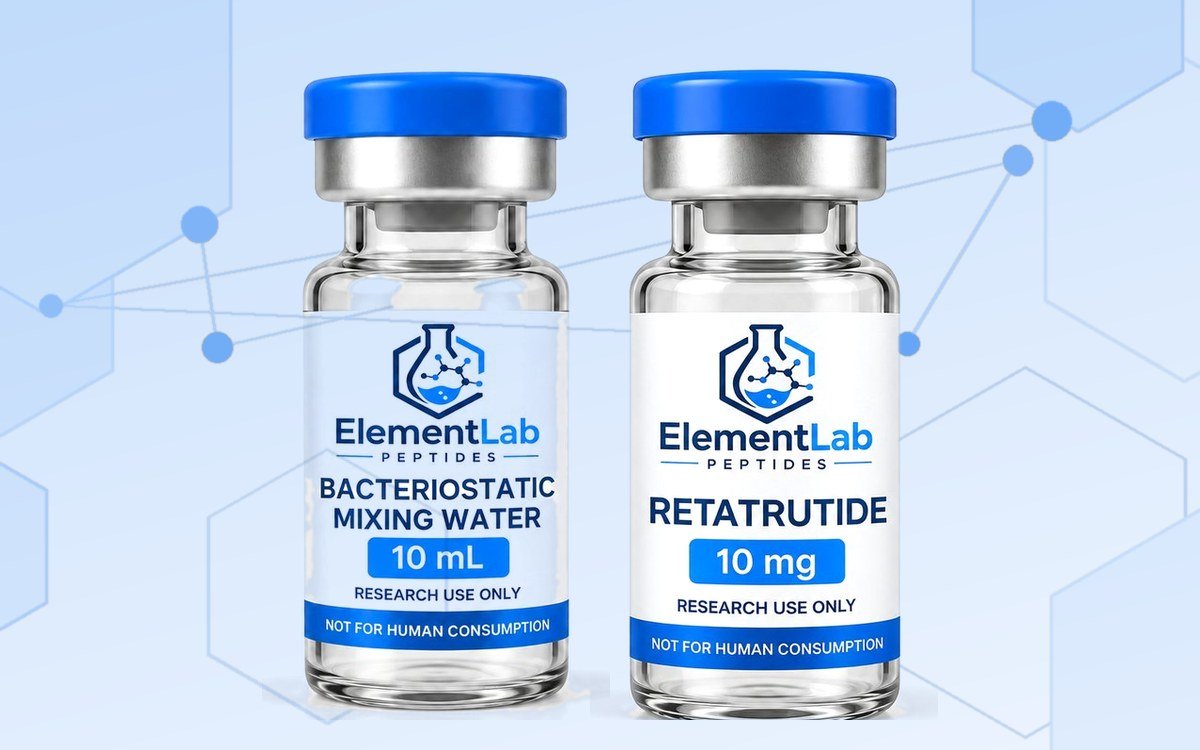 Bacteriostatic water and a lyophilized peptide vial